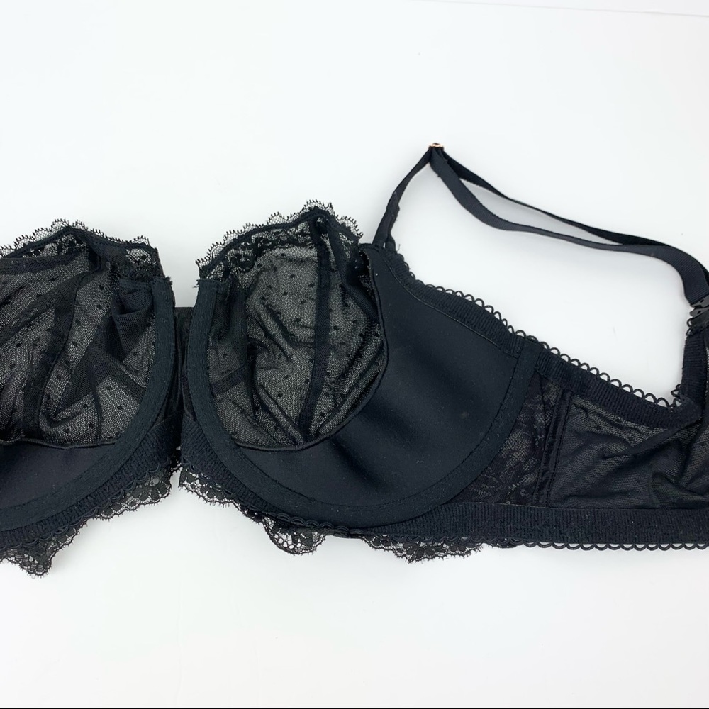 Victoria’s Secret Wicked Unlined Balconette Bra Polka Dot Lace Lingerie New - Picture 4 of 5